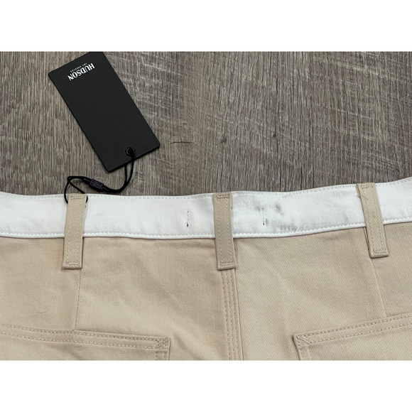HUDSON Women's Denim Carpenter Short Angora Colorblock Size 32 NWT - Picture 9 of 11